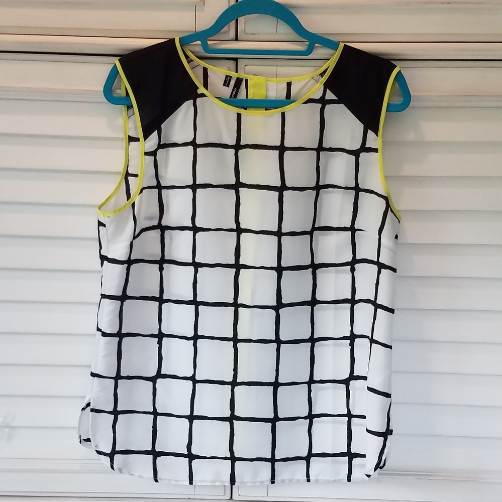 Black, White & Yellow Top